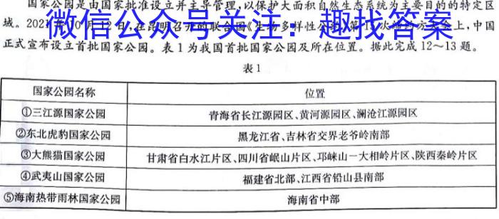 2023-2024学年黑龙江省高三考试8月联考(JH)地理.