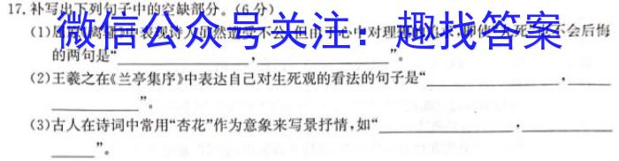 河南2024届高三年级8月入学联考（23-10C）物理试卷及参考答案语文