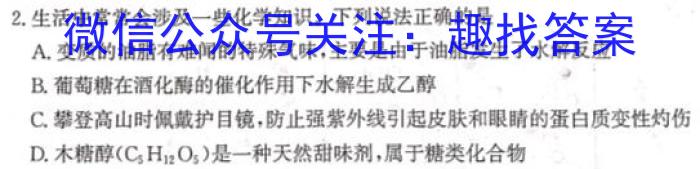 2023年春季学期百色市高普通高中高一年级期末联考教学质量调研测试化学