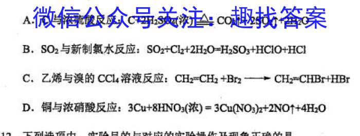 2024届高考滚动检测卷 新教材(三)化学