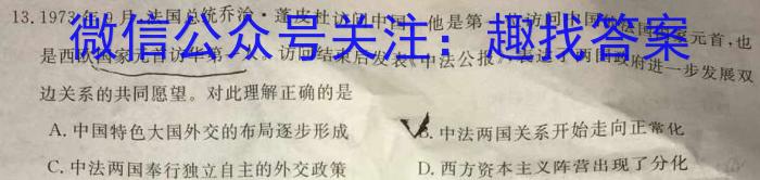 2024届名师原创分科模拟 新S4(四)历史