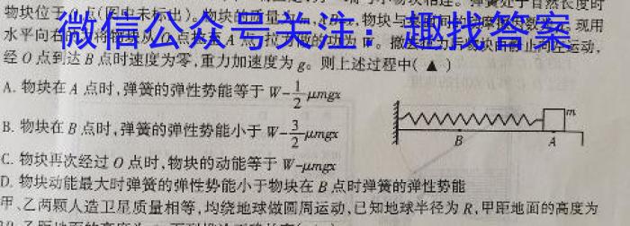 安徽省2024年初中学业水平考试模拟测试卷（二）数学h