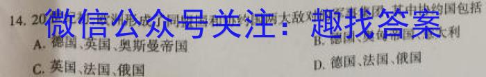 2024届广东省四校高三上学期第一次联考（8月）历史