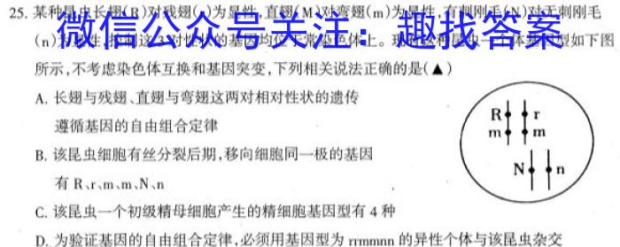 2024届河南省顶尖计划高三联考（一）生物试卷答案