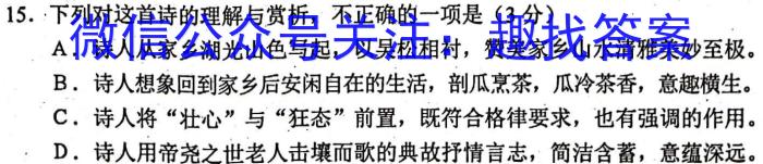 [今日更新]安徽省宣城市2023-2024学年度第一学期九年级9月份限时训练语文