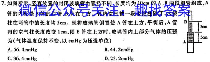 河南省教育研究院2024届新高三8月起点摸底联考地理试卷及参考答案数学