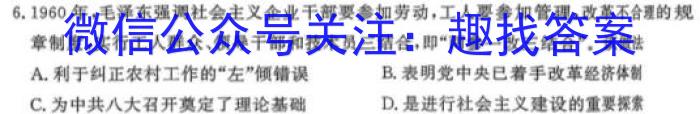江西省新余市2023-2024学年度实验中学初三入学（考试）测试历史试卷