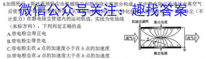 2024届河南省顶尖计划高三联考（一）物理`