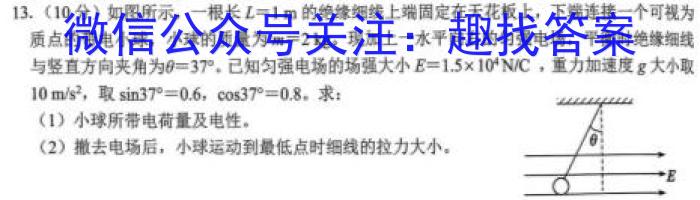 河北省2024届高三年级八月入学联考物理`