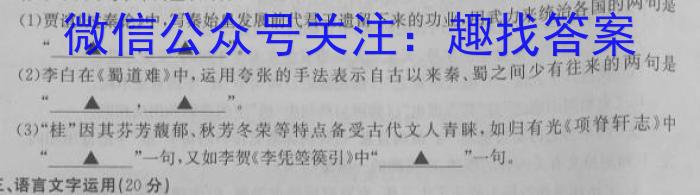 江苏省百校联考高三年级第一次考试语文