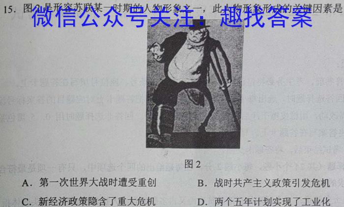 2023年湖南省长沙市长郡中学高二上学期暑假作业检测历史
