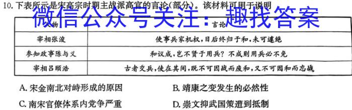 山西省忻州市2022-2023学年八年级第二学期期末教学质量监测（23-CZ261b）历史试卷
