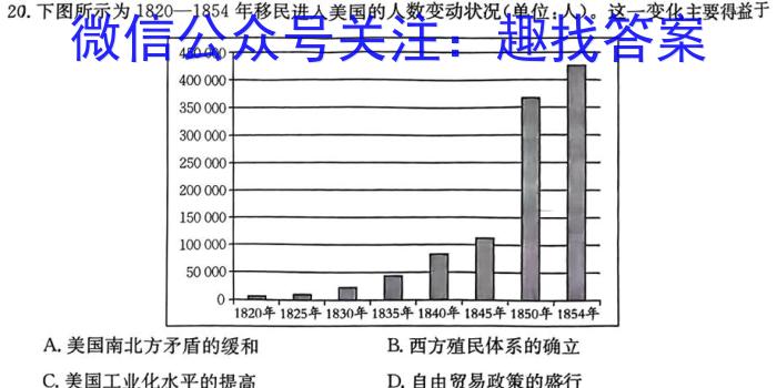 ［衡水大联考］2024届广东省新高三年级8月开学大联考地理试卷及答案历史