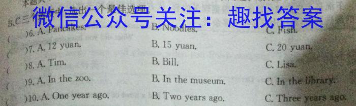 2024届分科综合检测卷(二)英语试题