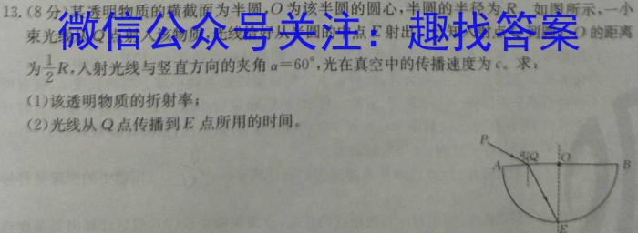 炎德英才大联考 长沙市一中2024届高三月考试卷(一)l物理