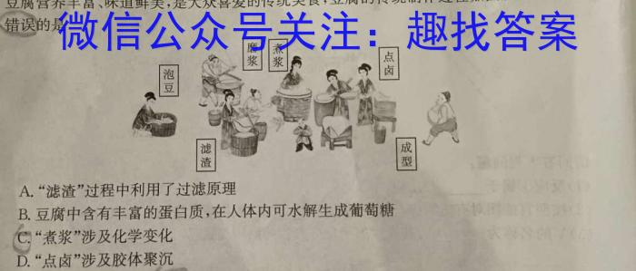 ［衡水大联考］2024届广东省新高三年级8月开学大联考数学试卷及答案化学