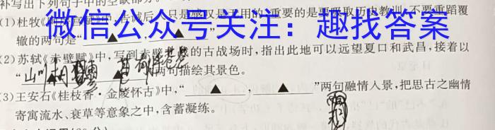 河南省教育研究院2024届新高三8月起点摸底联考历史试卷及参考答案语文
