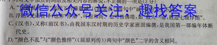 2023年陈仓区高三质量监测(二)(233657Z)语文