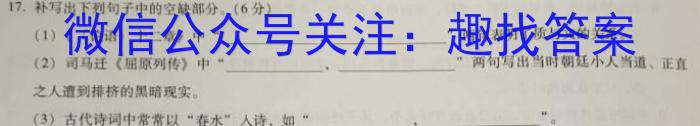 全国名校大联考·2023~2024学年高三第一次联考(XGK)语文