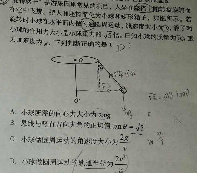 2024届衡水金卷先享题调研卷(黑龙江专版)二数学.考卷答案