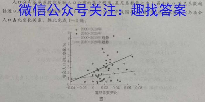 ［衡水大联考］2024届广东省新高三年级8月开学大联考生物试卷及答案地理.