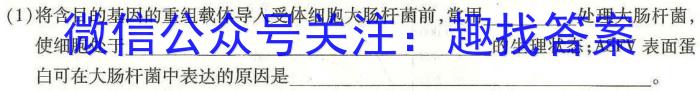 全国名校大联考·2023~2024学年高三第一次联考（新教材）生物试卷答案