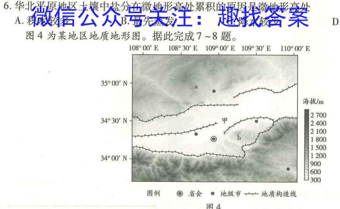 2024届名师原创分科模拟(七)ZS4地.理