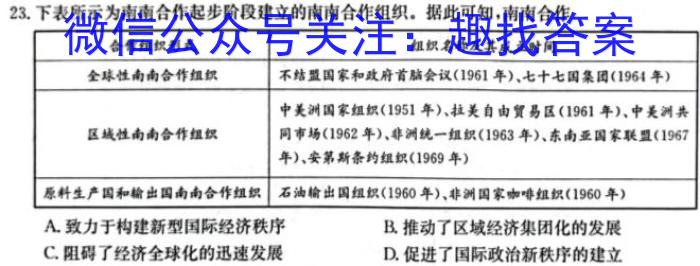 安徽省阜阳市2022/2023（下）八年级期末检测试卷政治~