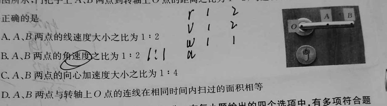 江淮名卷·2024年安徽中考押题卷(二)2数学.考卷答案