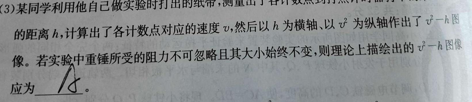 辽宁省2024年葫芦岛市连山区初中毕业生模拟考试（二）数学.考卷答案