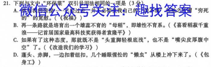 2022-2023学年辽宁省高二考试7月联考(23-559B)语文