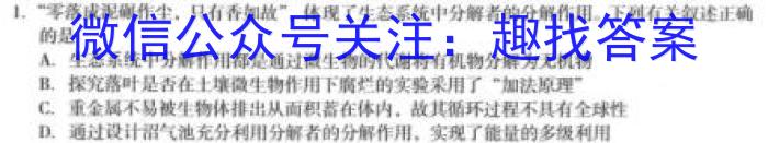 2024届广东省湛江市第一中学高三上学期开学考试生物试卷答案