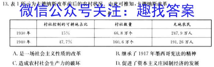 2022-2023学年辽宁省高二考试7月联考(23-559B)历史