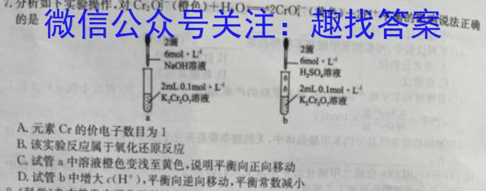 2024届名师原创分科模拟 新S4(一)化学