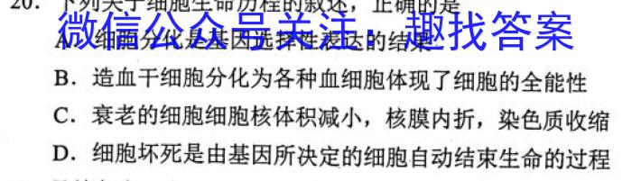 山西省孝义市2024-2023学年第二学期七年级期末质量监测试（卷）生物