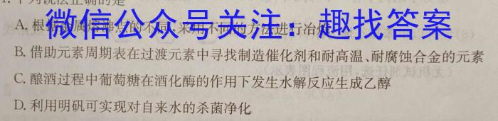 吉林省2024~2023学年高一下学期期末考试(标识黑色正方形包菱形)化学