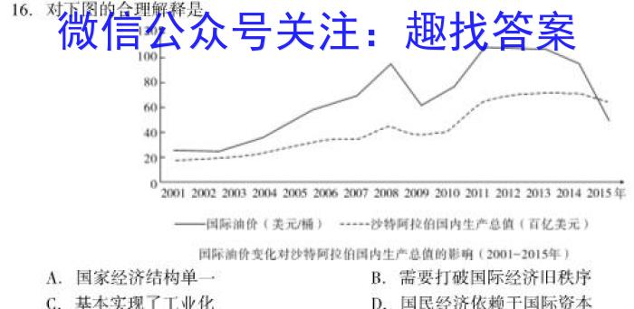 炎德英才大联考 长沙市一中2024届高三月考试卷(一)&政治