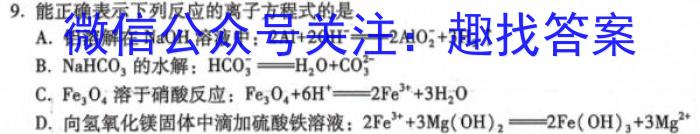 河南2024届高三年级8月入学联考（23-10C）化学试卷及参考答案化学
