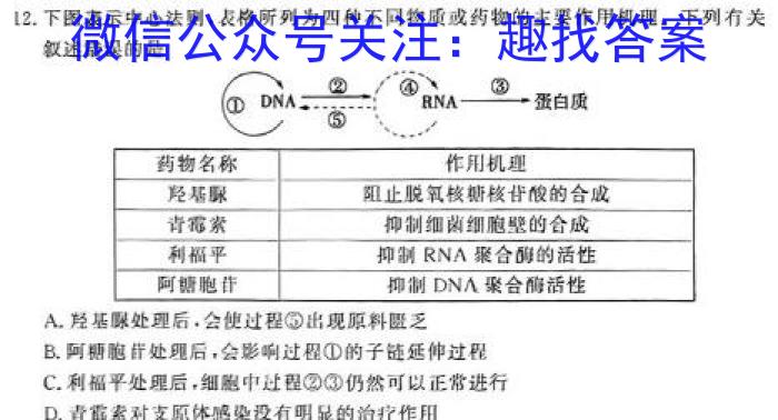 河南省漯河市高级中学2023-2024学年高三上学期开学摸底考试生物
