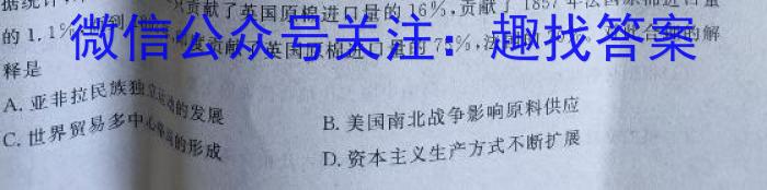 江西省新余市2023-2024学年度实验中学初三入学（考试）测试历史