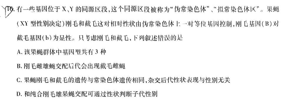 全国大联考2024届高三全国第一次联考 1LK-N生物