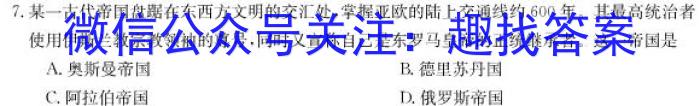 河南省2024届高三年级8月入学考试历史
