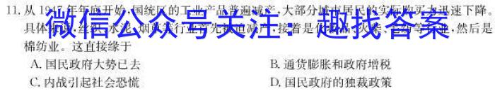 安徽省合肥市包河区2022-2023学年八年级第二学期期末考试历史