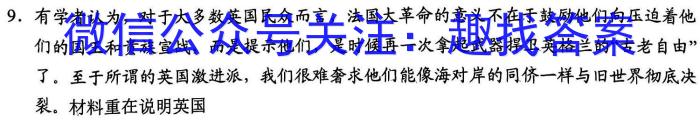 2024届湖北省高三8月联考(24-03C)历史