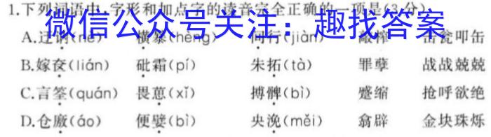 江淮十校2024届高三第一次联考（8月）政治试卷及参考答案语文