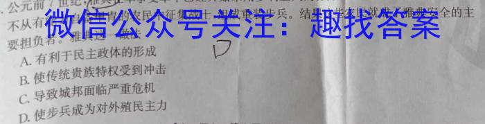 炎德英才大联考 湖南师大附中2024届高三月考试卷(一)历史