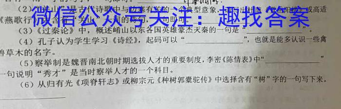 新高中创新联盟TOP二十名校高二9月调研考试/语文