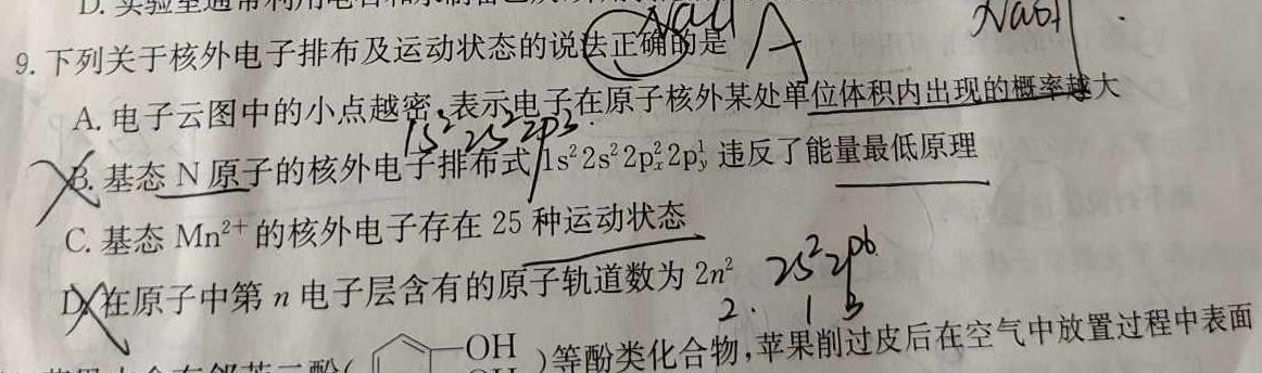 2023年春季学期百色市高普通高中高一年级期末联考教学质量调研测试化学