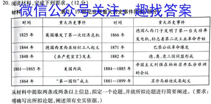河北省2024届高三年级八月入学联考历史