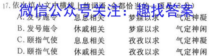 安徽省合肥市肥东县2022-2023学年第二学期七年级阶段性学情调研语文